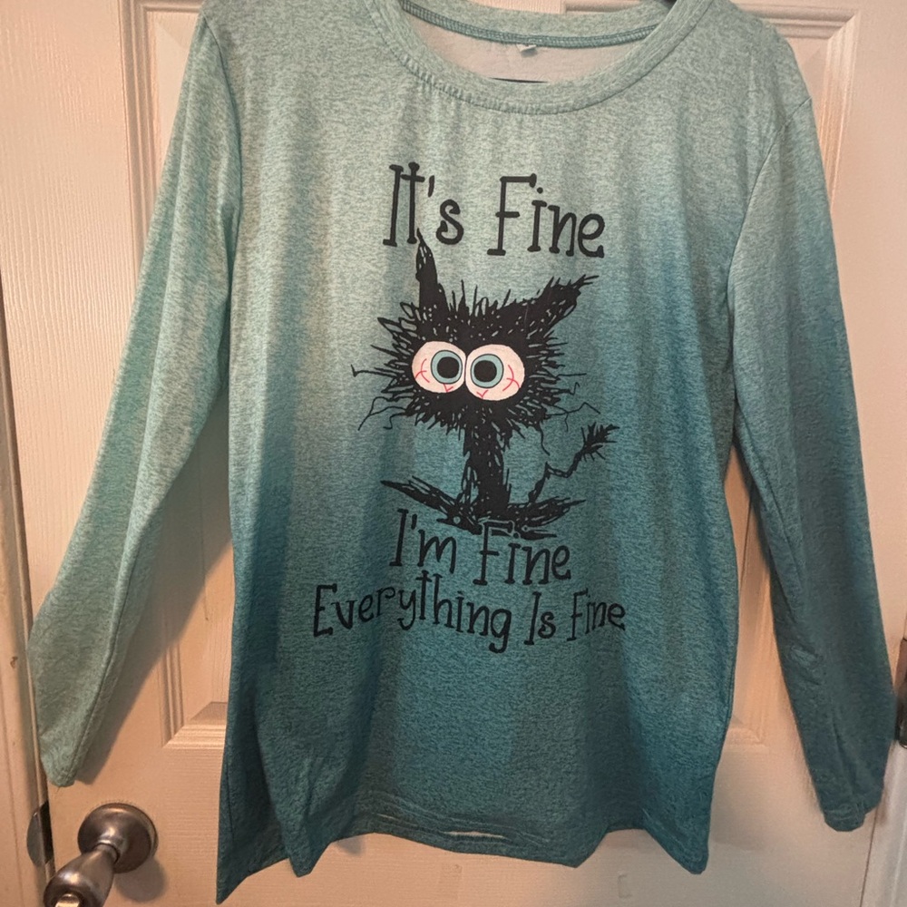 Junior Teal Long Sleeve Shirt